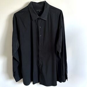 Twenty Eight Degrees Black Cotton Long Sleeve Button Down Shirt Size 1XLT